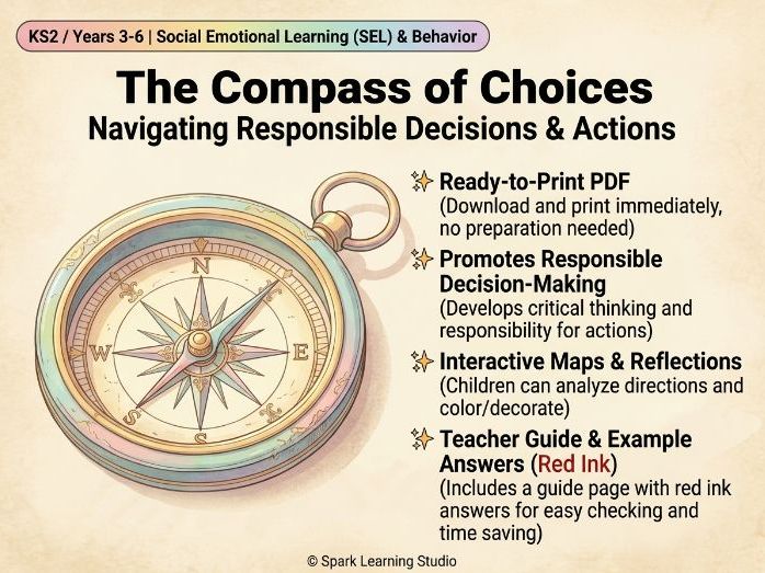 The Compass of Choices: SEL Anxiety, Coping Strategies & Decision-Making Bundle (Years 3–6 / KS2)