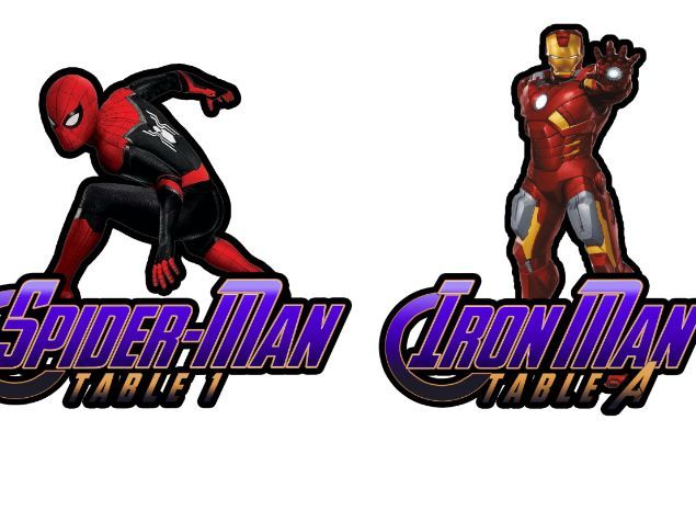 Avengers Table Signs