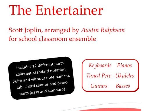 Classroom Performance: The Entertainer with backing track