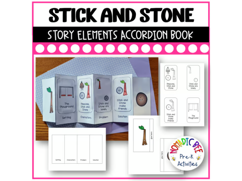Friendship Day Activities - Stick and Stone - Story Elements
