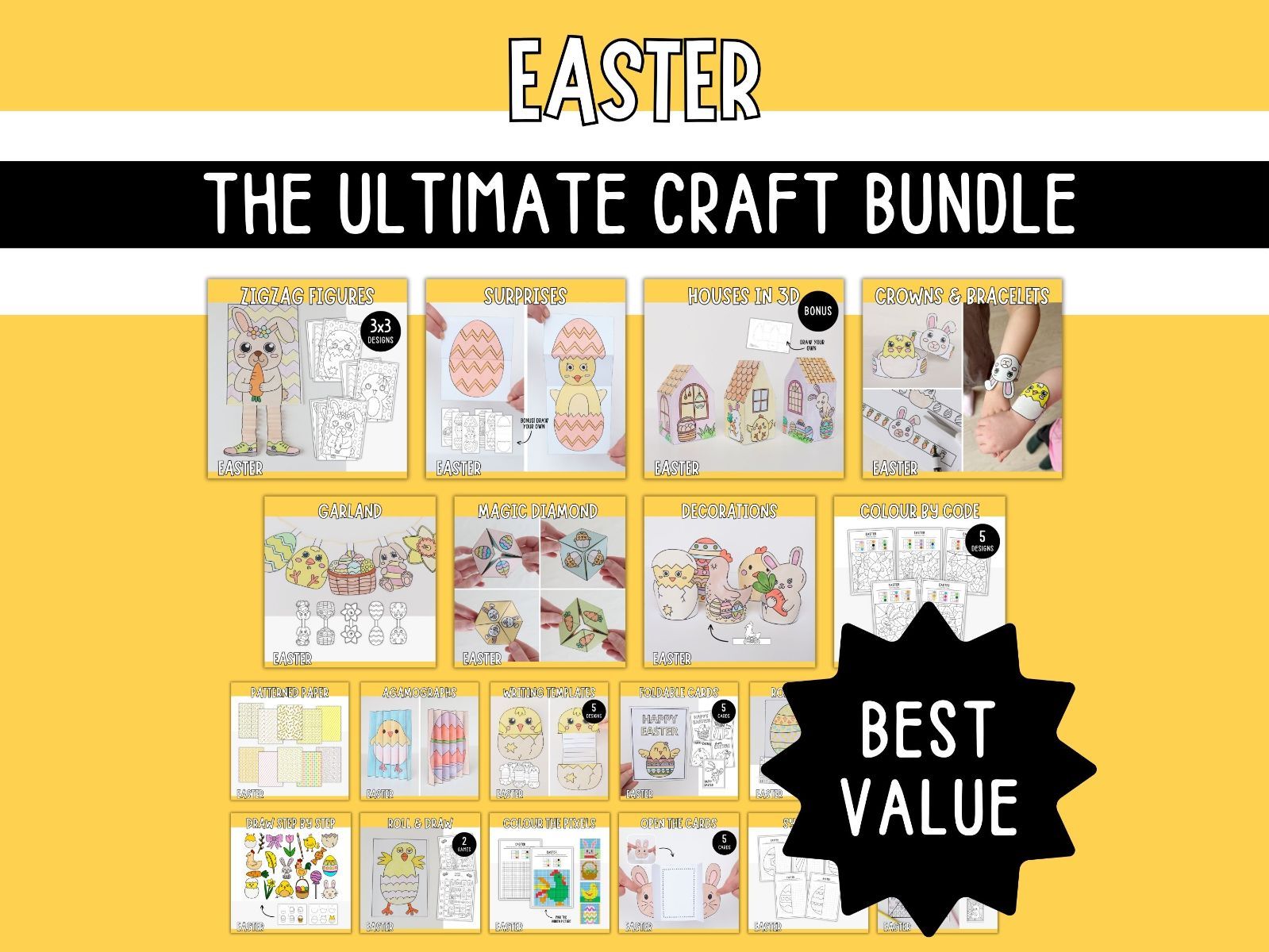 The Ultimate Easter Craft Bundle - Printables for Kids
