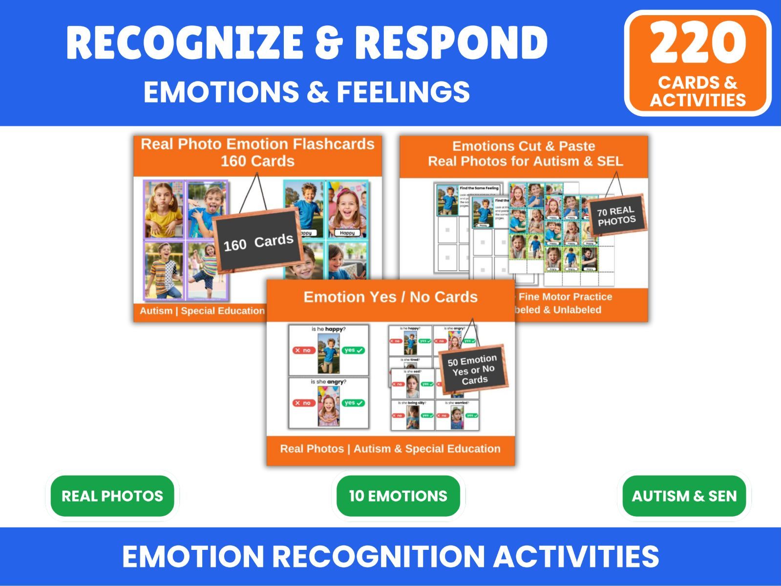 Emotions Activities Bundle | Real Photos