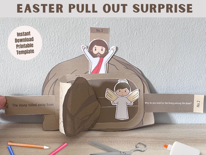 Easter surprise pull out card craft