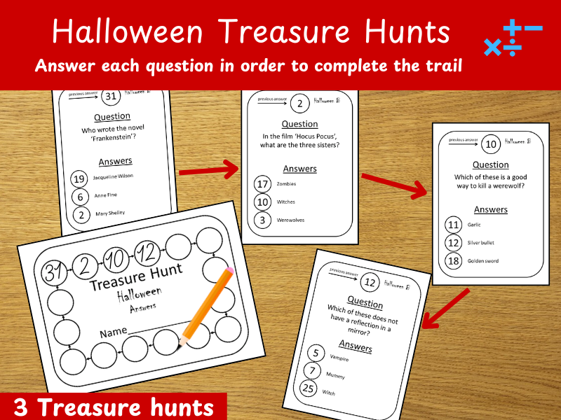 Halloween Treasure Hunt - Multiple Choice Question Trail