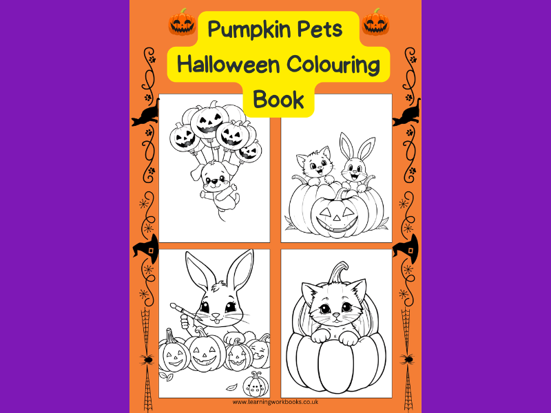Pumpkin Pets Halloween Colouring Book