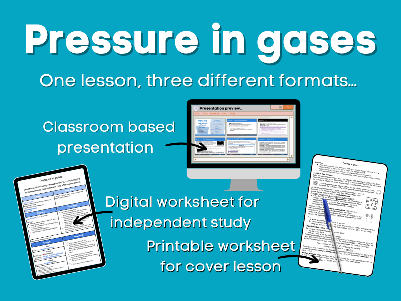 Pressure in gases Lesson bundle