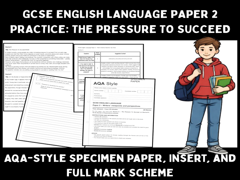 AQA GCSE English Language Paper 2 Practice: Pressure to Succeed & Comparison