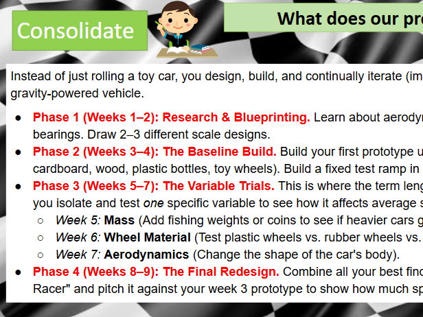 Downhill racer (velocity) Project KS3 Science