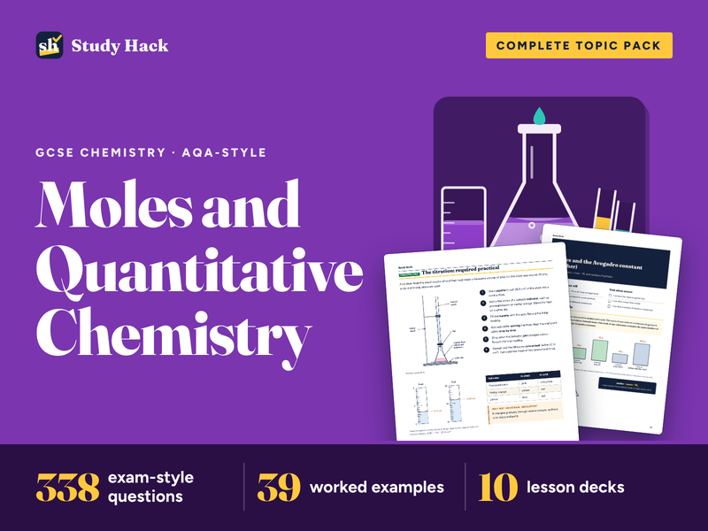 GCSE Chemistry Quantitative Chemistry: Moles and Calculations Complete Pack (AQA-style)