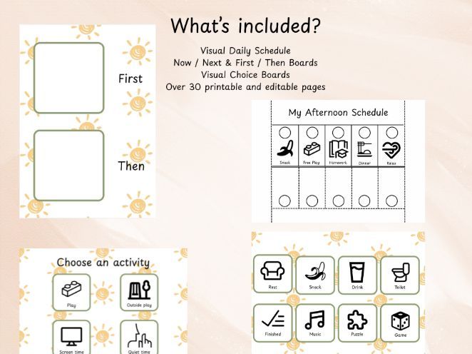Home Routine & Choice Visual Supports Bundle