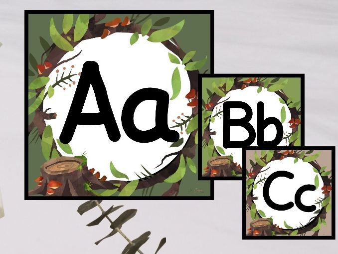 Alphabet Posters Woodland theme
