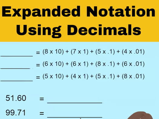 Expanded Notation Using Decimals Worksheets , Place Value Worksheets