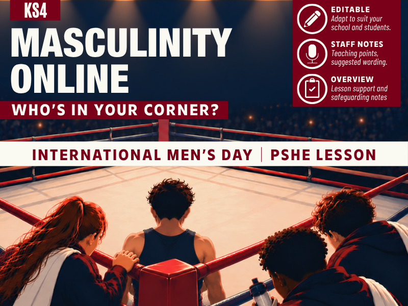 Men’s Day Masculinity Online PSHE Lesson KS4