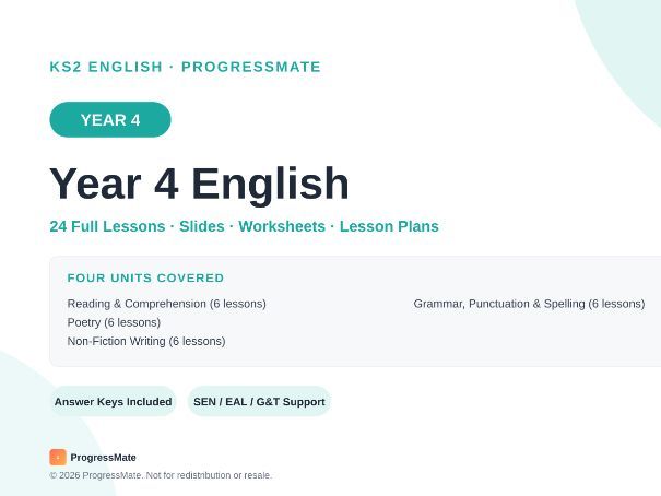 KS2 - Year 4 - English