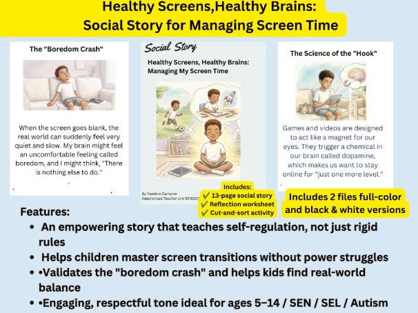 Managing Screen Time Social Story