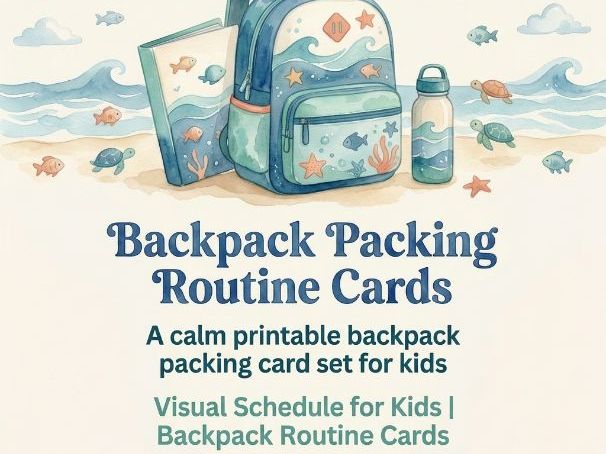 Backpack Packing Routine Cards