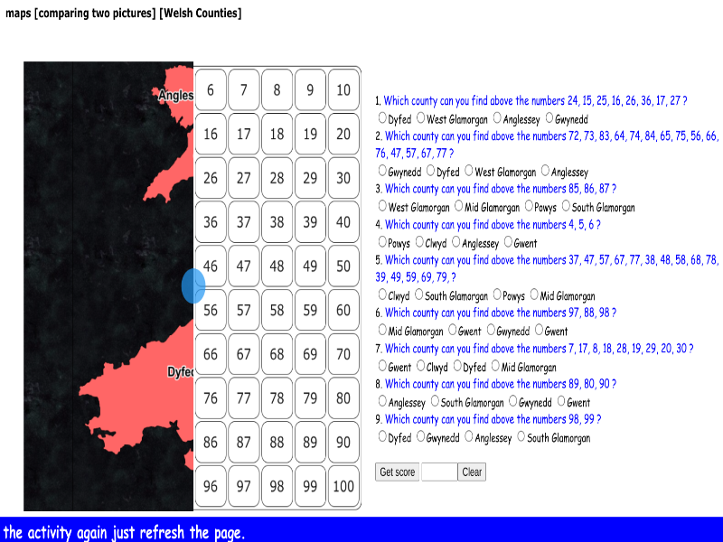 maps [Welsh Counties] [comparing two pictures]
