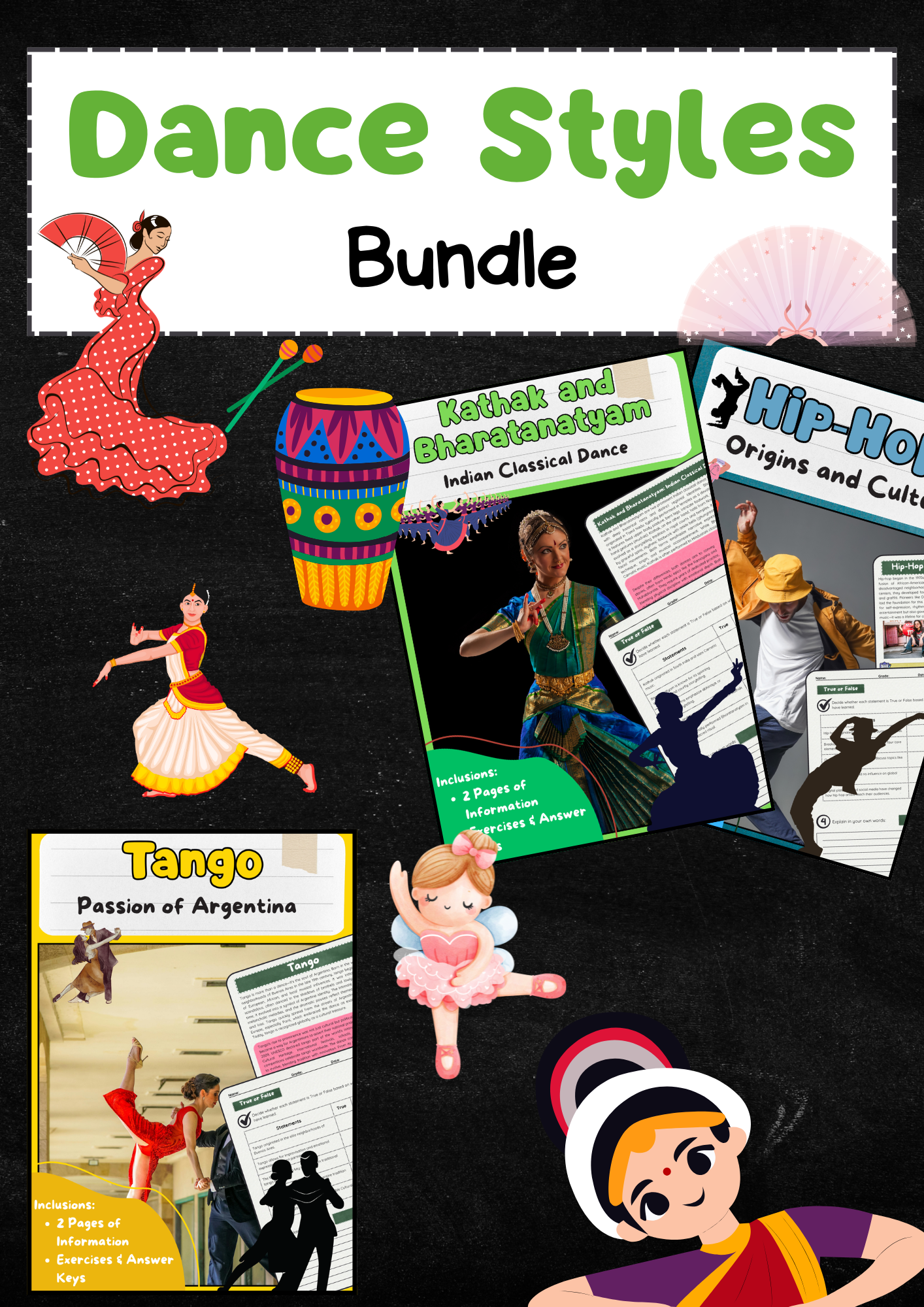 Global Dance Styles Teaching Bundle – Ballet, Hip-Hop, Tango, Classical & More