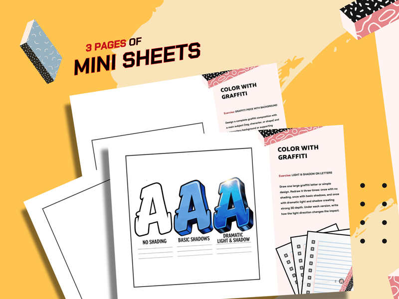 Graffiti Color Theory Worksheets | Middle & High School | Urban 3 ...