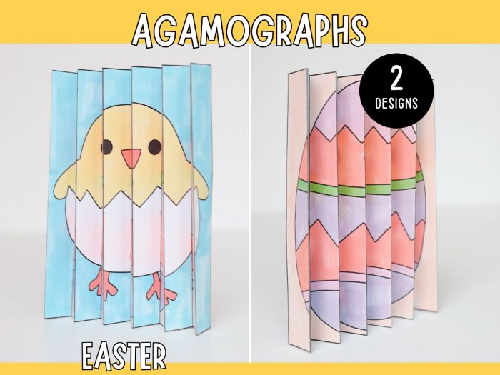 Magical Easter Agamographs - Printable Craft for Kids