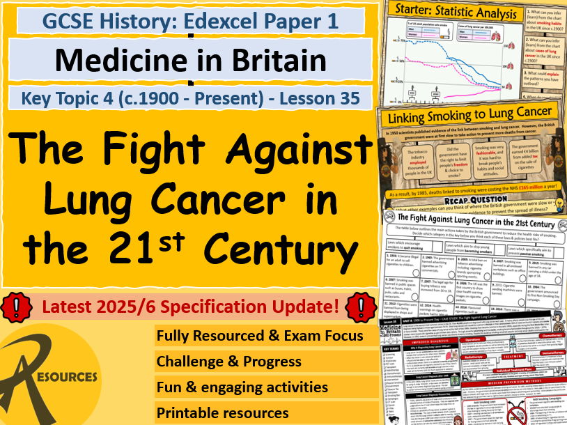 Lung Cancer - Medicine in Britain - GCSE History Edexcel - Lesson 35