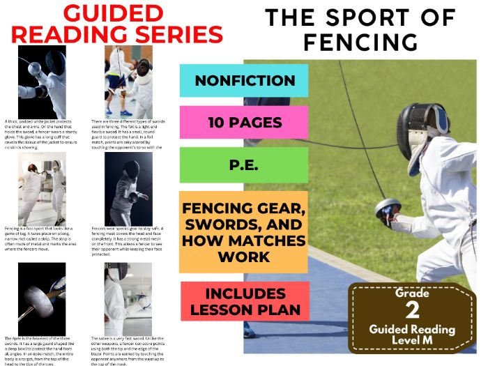 Guided Reading Level M - The Sport of Fencing (with Lesson Plan)