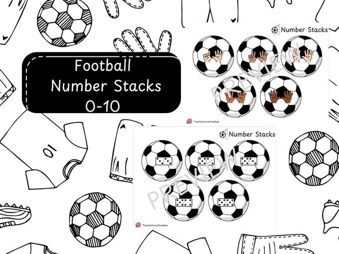 Football Number Stacks (0-10)