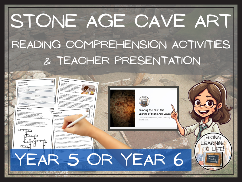 Stone Age Cave Art Reading Comprehension Activities | Year 5 or Year 6