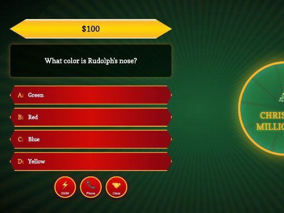 Who Wants to Be a Christmas Millionaire? – Interactive Christmas Quiz Game
