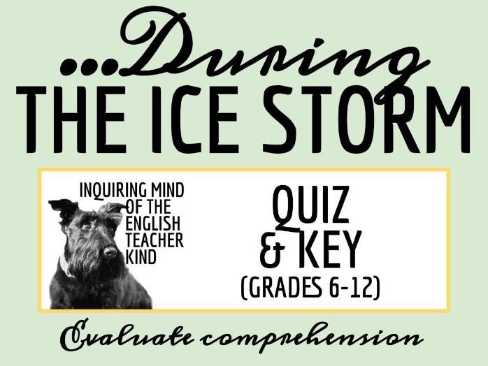 "What Happened During the Ice Storm" by Jim Heynen Quiz and Answer Key (Short Story)