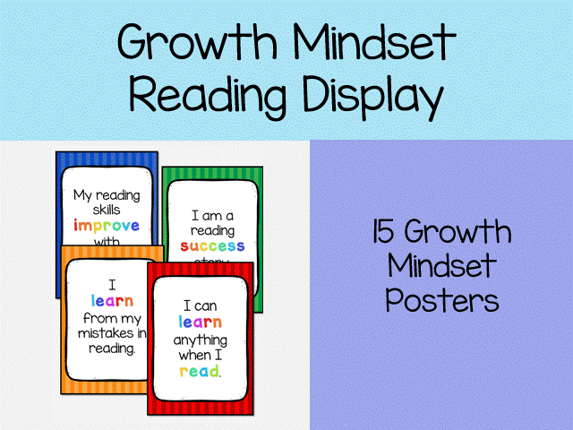 Growth Mindset Reading Posters