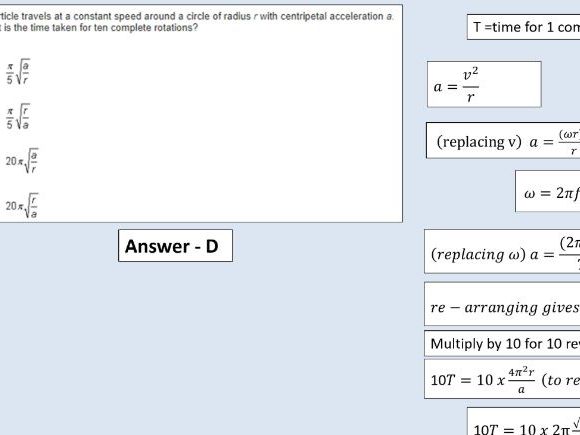 A level Physics (17.2) Centripetal acceleration (Motion in a circle)
