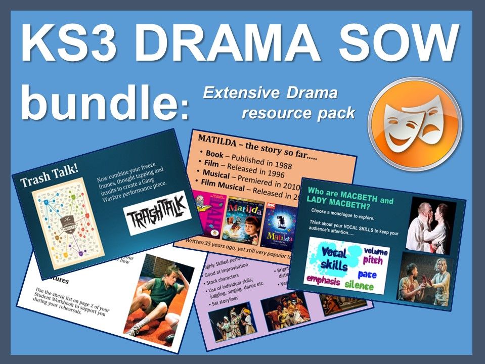 KS3 Drama bundle: 9 fun schemes of work