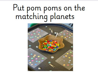 Space Themed Fine Motor Task - Pom Pom Planets