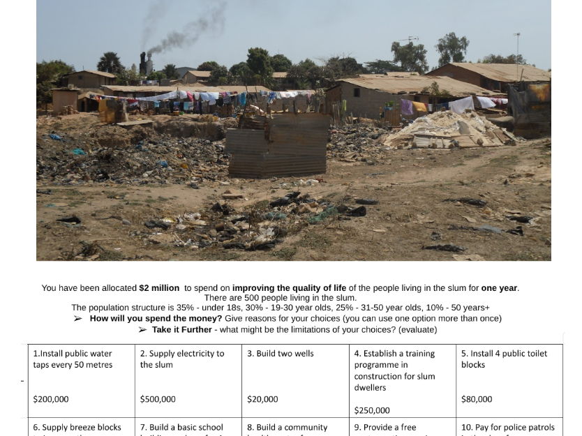 Planning for the Urban Poor - Decision Making Exercise