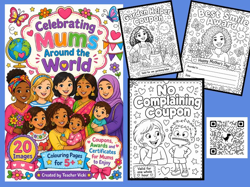 Mother’s Day Coloring Pages, Coupons, Awards & Certificates | Moms Around the World