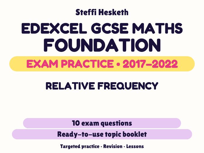 Edexcel GCSE Maths Foundation: Relative frequency Exam Questions | 2017-2022