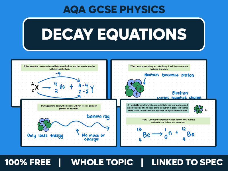GCSE AQA Physics Complete Lesson - Decay Equations
