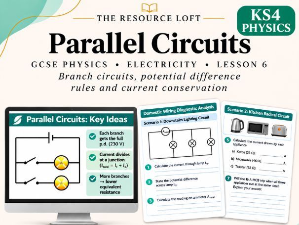 KS4 Physics | Parallel Circuits | PowerPoint & Differentiated Worksheets | AQA GCSE