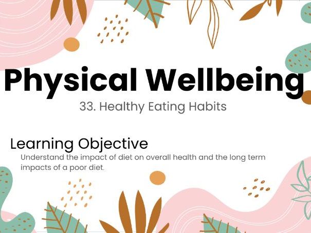 Healthy Eating Habits – Year 8 PSHE Lesson on Nutrition and Long-Term Health