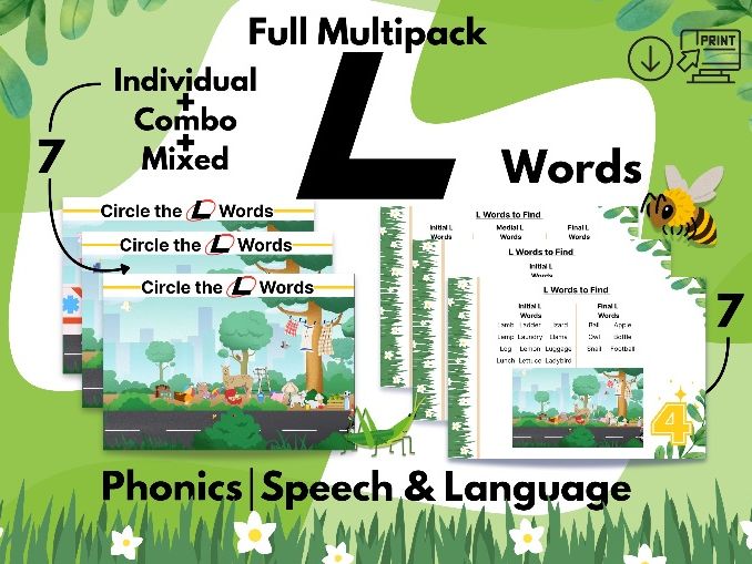 L Words Full MultiPack-Speech&Language|Phonics