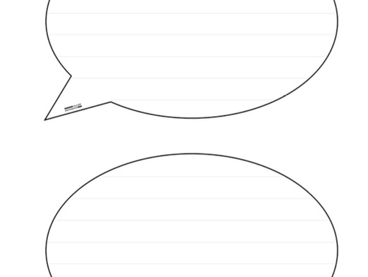 Writing Bubbles – Writing Template