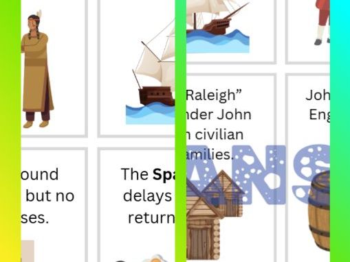 Roanoke Settlement: Cut and Stick Timeline Activity