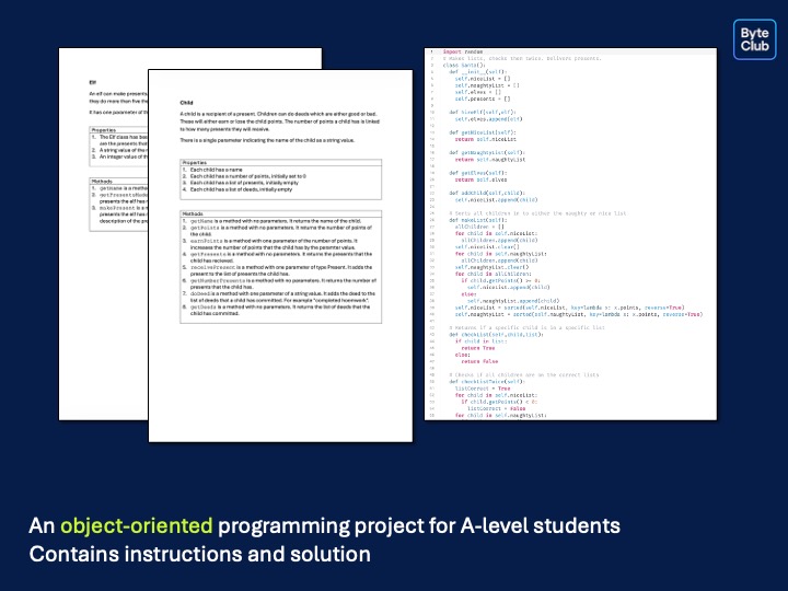 Computer Science OOP Project Christmas A-level