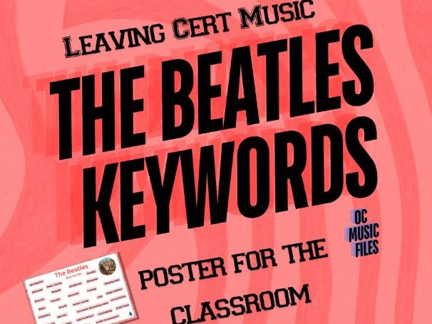 POSTER | Leaving Cert Music - The Beatles Keywords