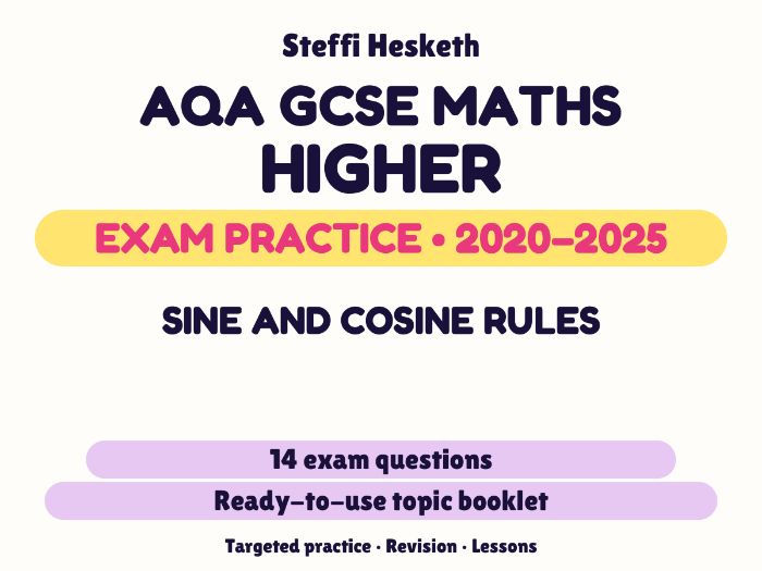 AQA GCSE Maths Higher: Sine and cosine rules Exam Questions | 2020-2025