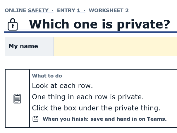 Online Safety Worksheets – Entry 1 – Digital Functional Skills – 10 Fillable Activities for SEND