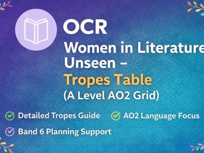 OCR Women in Literature Unseen – Tropes Table (A Level AO2 Grid)