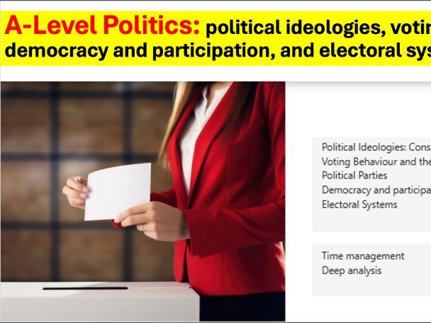 A-Level Politics - democracy participation political parties electoral systems voting behaviour