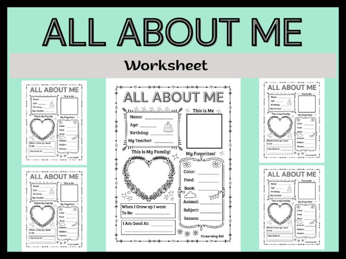 All About Me Worksheet | Back to School Printable